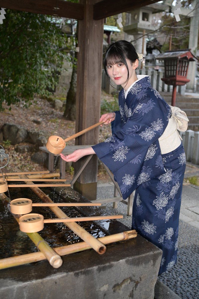 2026/2/1 フィオーレ撮影会
撮影場所：犬山城下街周辺
モデル みりん さん(<a href="/mirin_portrait/">みりん</a>) 

水も滴るいい女　(じっくり見ると、ひしゃくから水が滴り落ちてます)