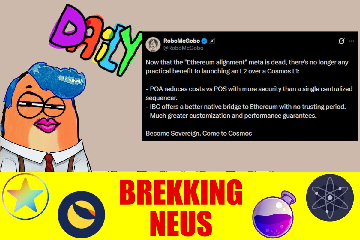 Breaking News: It's 2026 and <a href="/cosmos/">Cosmos - The Interchain ⚛️</a> is still yet to realized no one wants to launch Cosmos L1 blockchains. 

The 'appchain thesis' is dead. When can we move on?