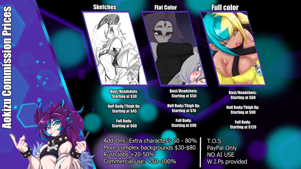NEW YEAR!
New Commission Price sheets~ 
New things have been added for purchase and details 
You can DM me if interested!
