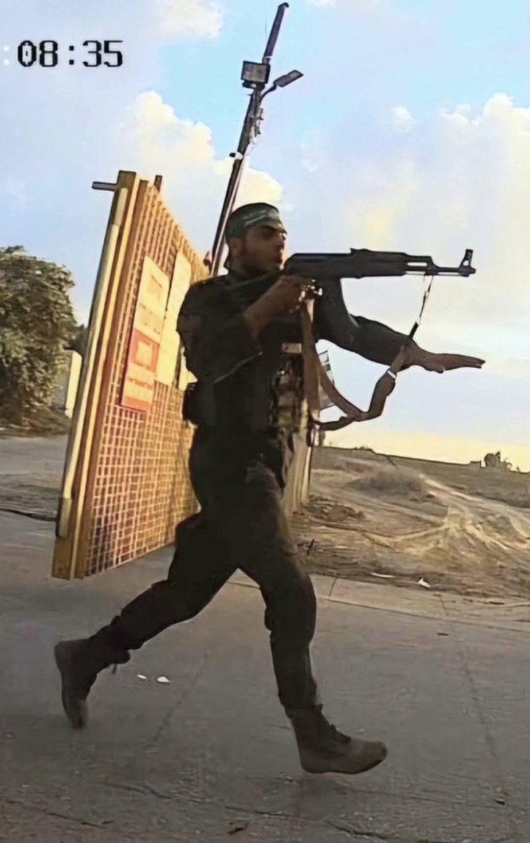 Al-Qassam Brigades fighter Ibrahim Al-Zaanin on October 7, 2023