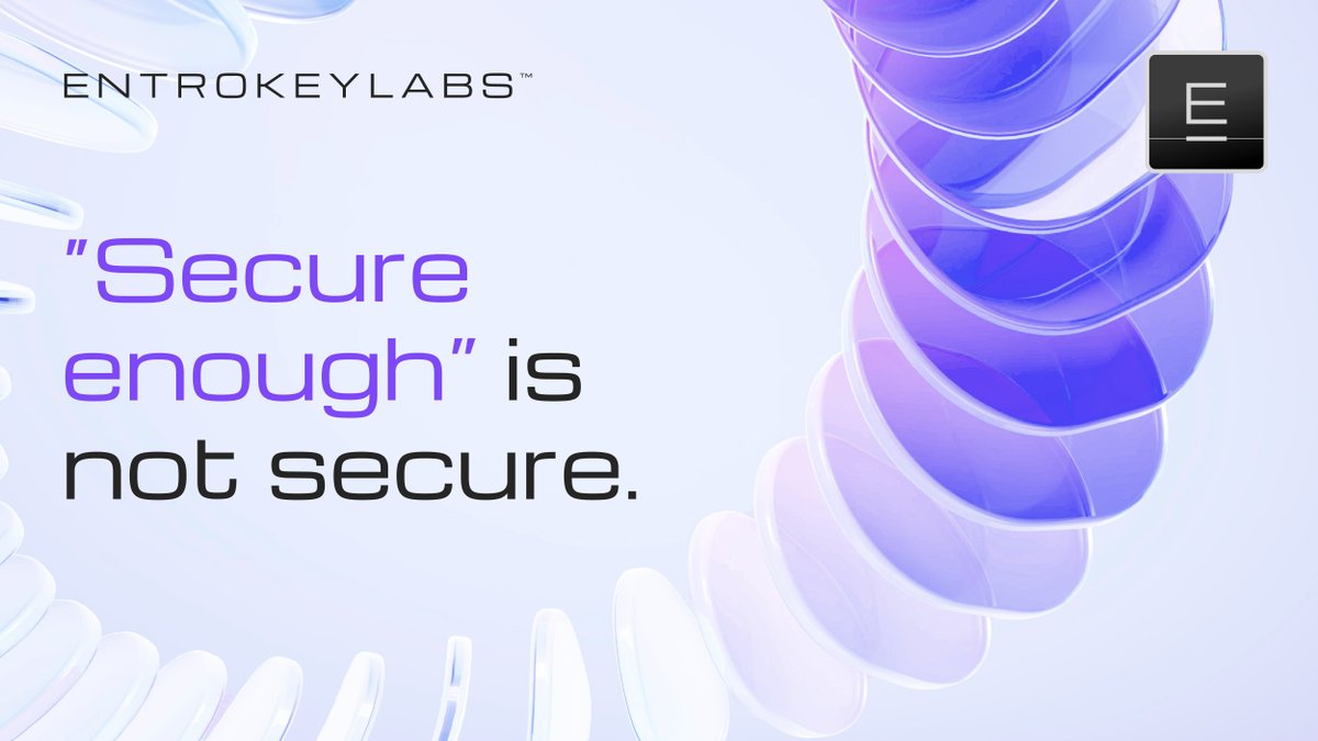 Trust doesn’t fail when algorithms break. It fails when systems become predictable. 

“Secure enough” is not secure. 

Provable entropy turns security from a promise into a guarantee. 

See how digital trust survives what’s coming next: EntrokeyLabs.com/About