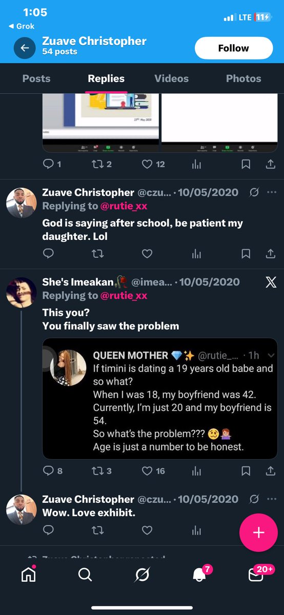 Victor Boniface, you gave the money to the wrong person. Ruth is just doing giveaways for herself or maybe family members.

Let's ignore the fact that this person gave the wrong answer because boniface is born in the year 2000. This account has been inactive since 2020, and his