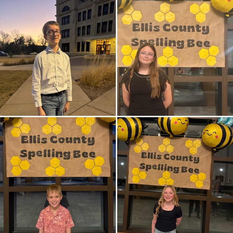 So proud of our WGS spellers for representing our school at the Ellis County Spelling Bee on Monday night! 🐝📚
Congratulations to Mason Fitzgerald, Daxton Burd, Opal Birdsong, and Addyson McMillan for their hard work, courage, and outstanding effort. Way to show your WGS pride!