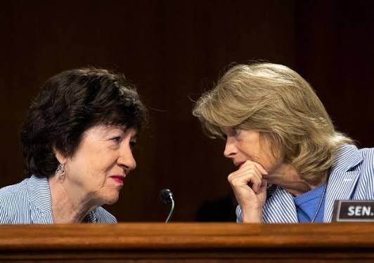 Notwokenow's tweet image. Collins and Murkowski. 

Republican cuntastrophes.