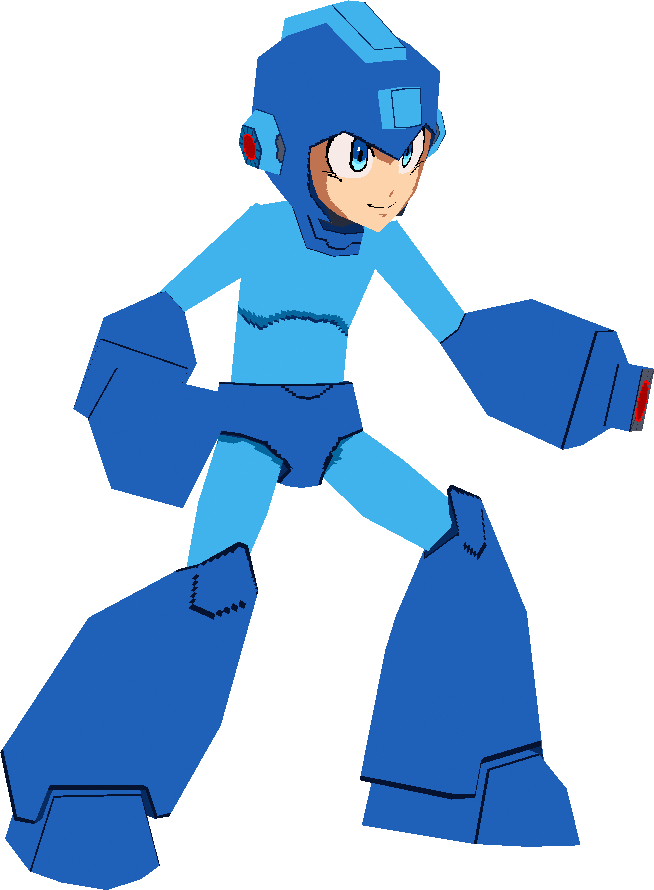 i totally forgot to post this, but i drew classic mega man to use as a reference for my 3d model