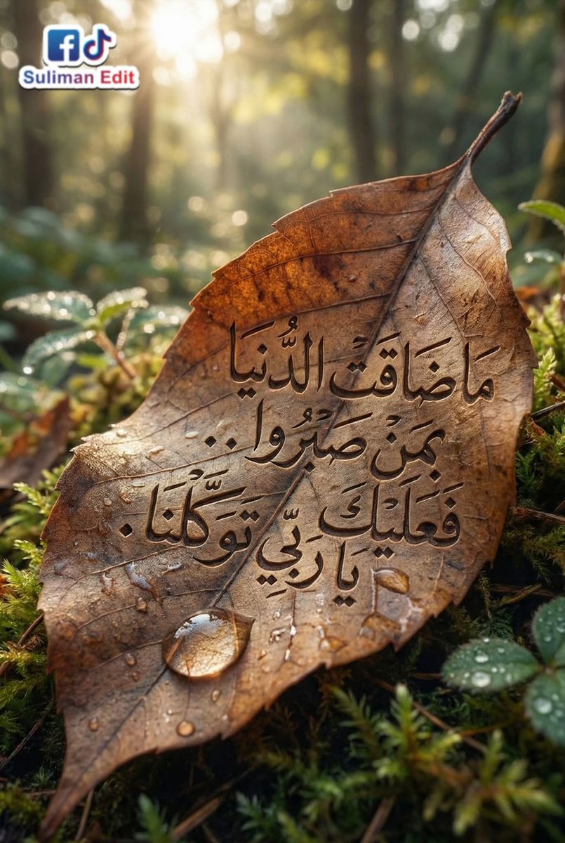 ما ضاقت الدنيا بمن صبروا .. فعليك يا ربي توكّلنا ..