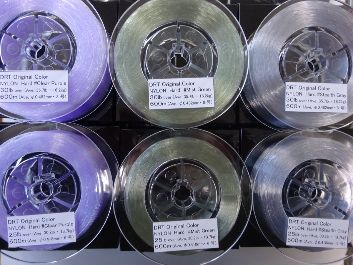 DRTの商品が色々と入荷しましたよ。 カラーライン（25lb、30lb、新