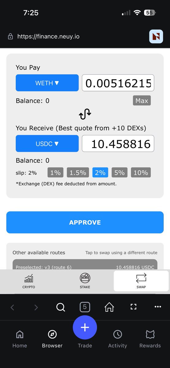 NeuyAi's tweet photo. NeuyRouter vs 1inch vs Metamask

NeuySwap is a Dapp built using NeuyRouter, so can be used in any wallet of your choice. 

https://t.co/UsDPvgn3KR https://t.co/gahnw8oda4