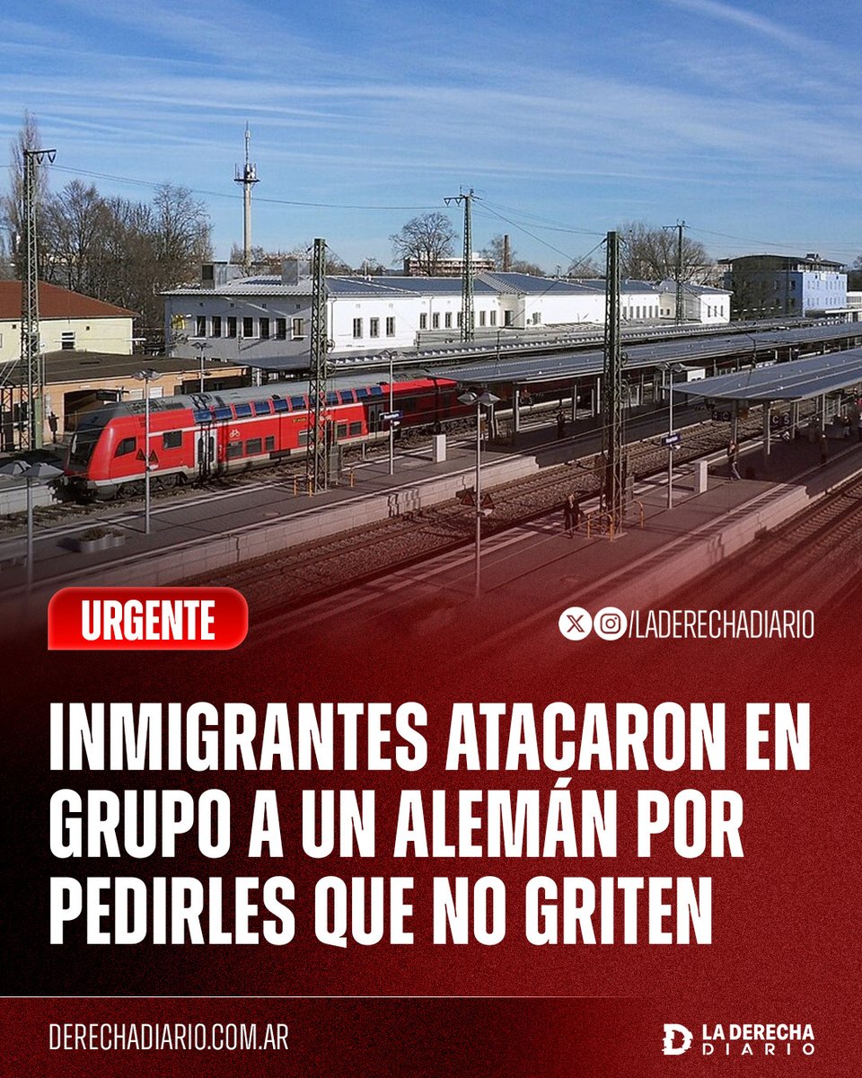 🚨🇩🇪🇾🇪🇪🇷🇸🇱 | ALEMANIA SE SUICIDÓ: Un grupo de inmigrantes de Yemen, Eritrea y Sierra Leona atacó brutalmente en manada a un alemán en la estación central de Rosenheim, Baviera, solo por pedirles que pararan de gritar y hablaran como personas normales.