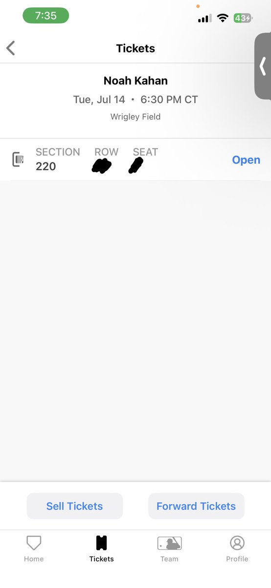 ok nvm i lowk dont wanna go to chicago

SELLING NOAH KAHAN CHICAGO JULY 14 ONE TICKET (seats) dm!!! asking for face value, can provide any proof you’d like, transferred through mlb app!!

🏷️ | noah kahan, chicago, wrigley field