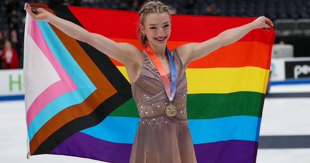 My 6 year old just asked why Amber Glenn has this flag sometimes. 

I explained she’s queer and what that means, then we both just moved on.

Much easier than Fox makes it seem