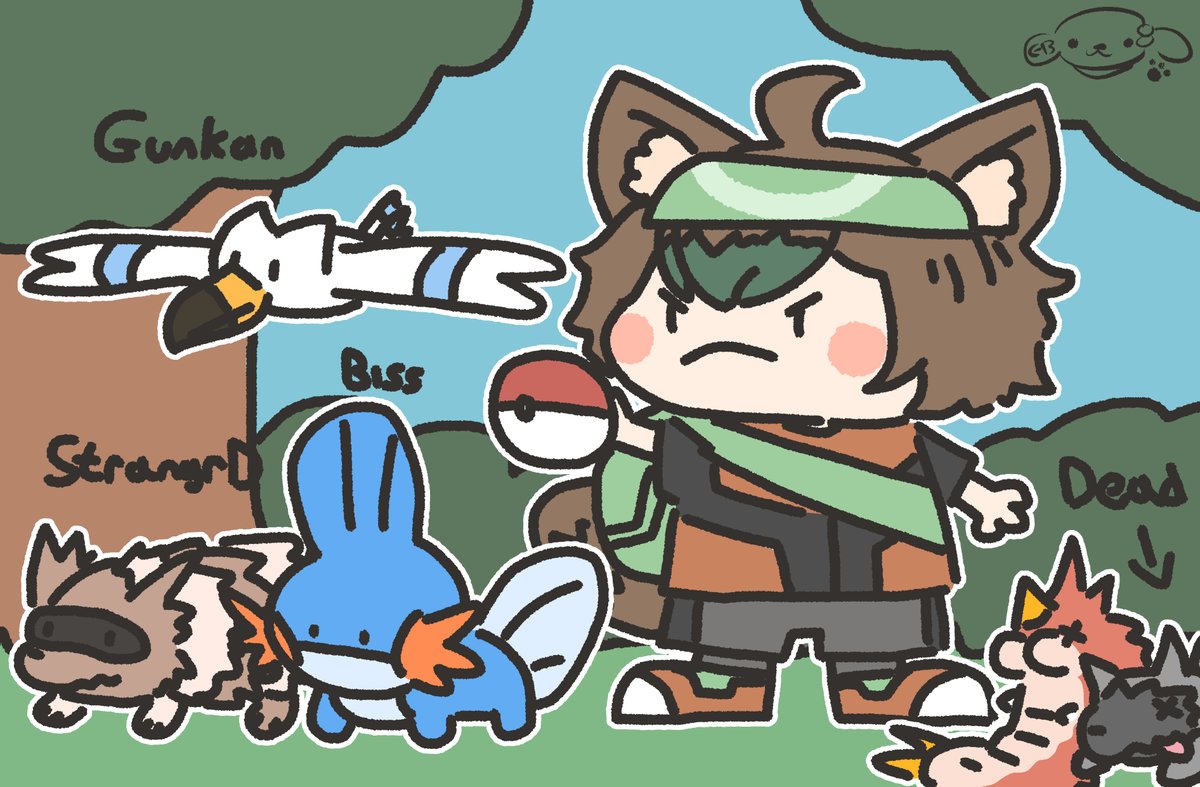 Go watch <a href="/Razorfur/">Razor 🦝💤</a> play some Pokemon Emerald Nuclocke! I'm the lil Mudkip #razorILLUST twitch.tv/razorfur