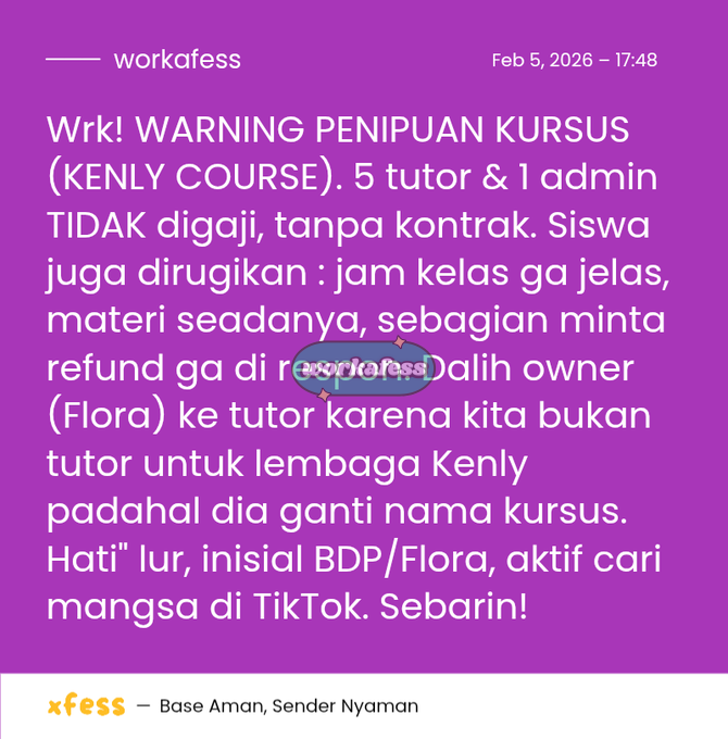 wrk! up lagi biar pada hati" sama ni orang. Sampe sekarang ga ada itikad baik.