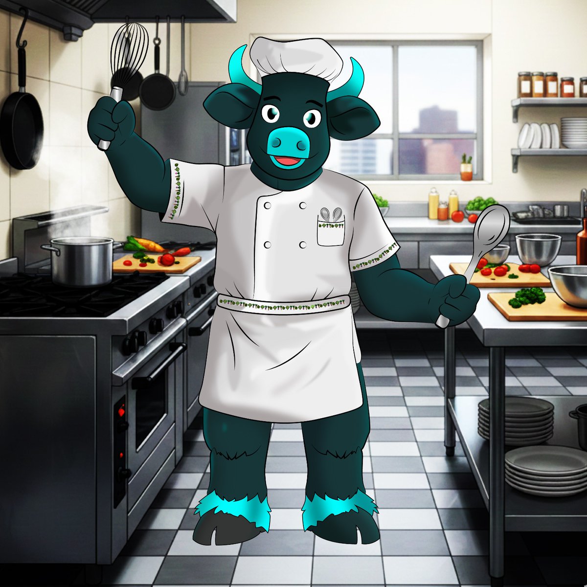 ChefMinotaur's tweet photo. @annartistic_vtu made this awesome art of my OC. Please give him a chance for commission artwork https://t.co/Gq3Kqc0Bpo