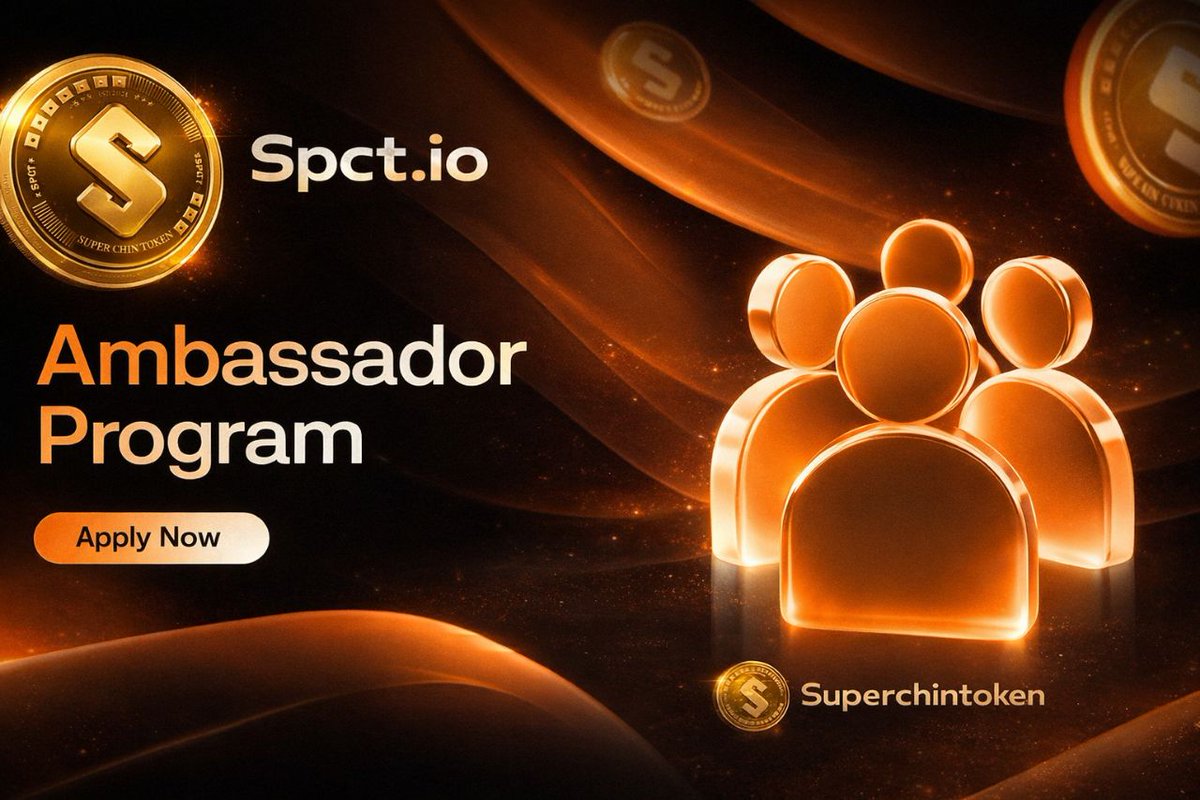 SuperChinToken's tweet photo. 🚀 https://t.co/jTtiJdIUDs Ambassador Program is now open

https://t.co/jTtiJdIUDs the official home of SuperChinToken (SPCT) is welcoming early supporters to join its Ambassador Program.

This opportunity is for people who are ready to help grow the project through:
✅ community engagement
✅ content creation
✅ campaign support
✅ spreading awareness across social platforms

You don’t need a huge followers, consistency, creativity, and strong community presence matter most.

🎁 Ambassadors may receive:
• SPCT token rewards
• cash bounties & bonuses
• early access to updates
• exclusive recognition and limited gear

📩 To apply, comment or DM: AMBASSADOR

Be part of the founding community of https://t.co/jTtiJdIUDs.

More details👇
https://t.co/QFcOkAEfLV