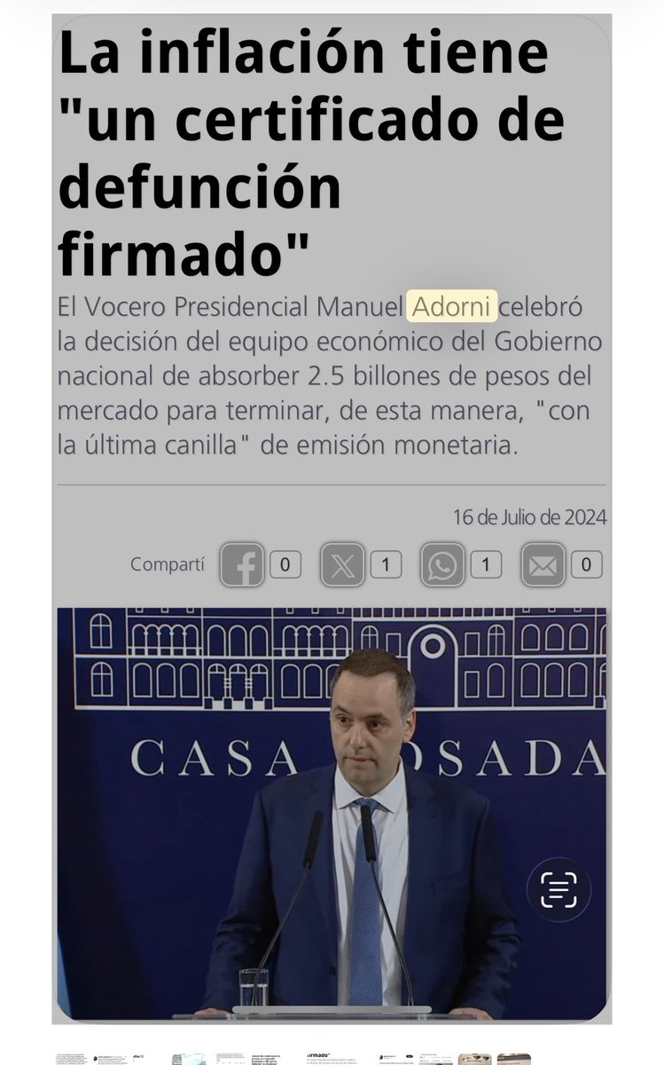patriciolauda's tweet image. Si. Canchereaban con la inflación liquidada y las canillas de emisión cerradas. Que plato.