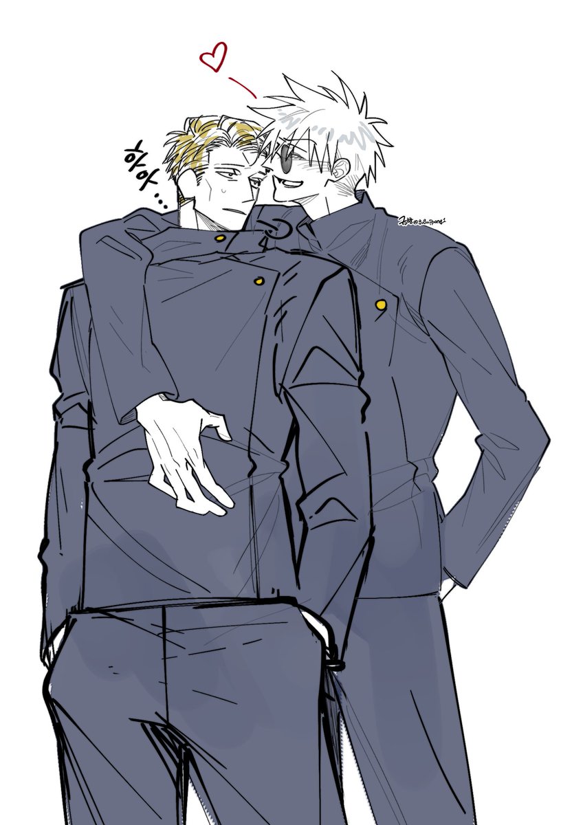 나나미: ...제가 옛날 핏 절대 안 나온다고 했죠.
고죠: 왜 자꾸 옛날 얘기를 해. 난 지금 나나미가 이거 입은 게 보고 싶었다니까?
나나미: .......
고죠: 아, 진짜 귀엽다. 입어줘서 고마워, 나나미~ 
나나미: .......