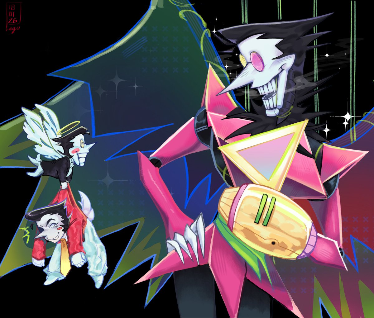 LottyLeyu's tweet photo. Spammy 
Tiene tantos estilos~ 

#Spamton 
#DELTARUNE https://t.co/vOD4qpiys0