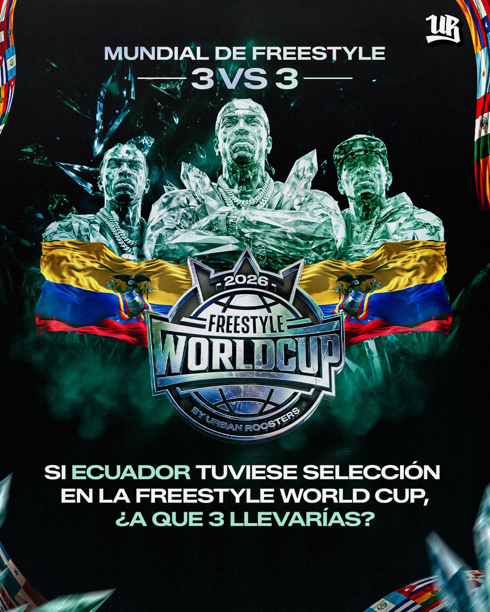 Imagina a Ecuador en el Mundial 3vs3… 🇪🇨🌍

Si tuvieras que elegir a los 3 MCs que la representen, ¿quiénes serían?