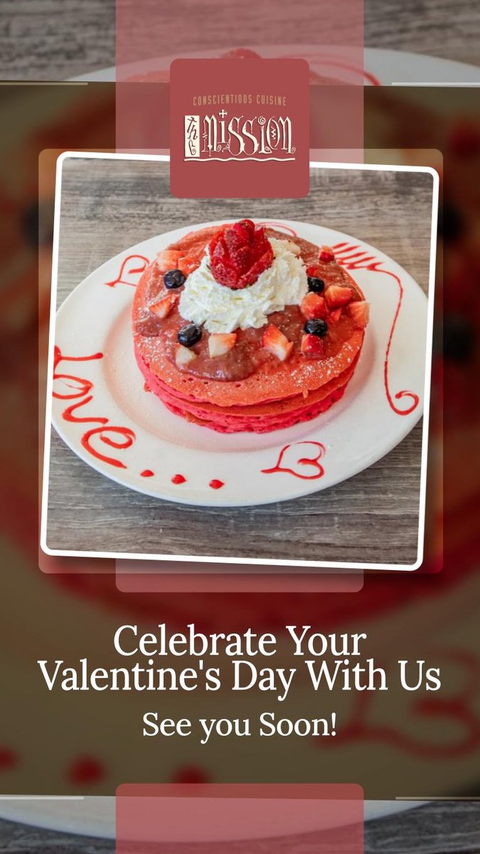 TheMission_sd's tweet photo. ❤️🥞 Valentine’s Day at The Mission 💕
Red Velvet Pancakes — rich, velvety, and made with love.
⏳ Seasonal. Limited time only. 
📍 East Village | North Park | Mission Beach
#ValentinesDay #TheMissionSD #SanDiegoBrunch #RedVelvetPancakes #BrunchLove #Food #Pancakes #SanDiego #eat https://t.co/gwubeOarzt