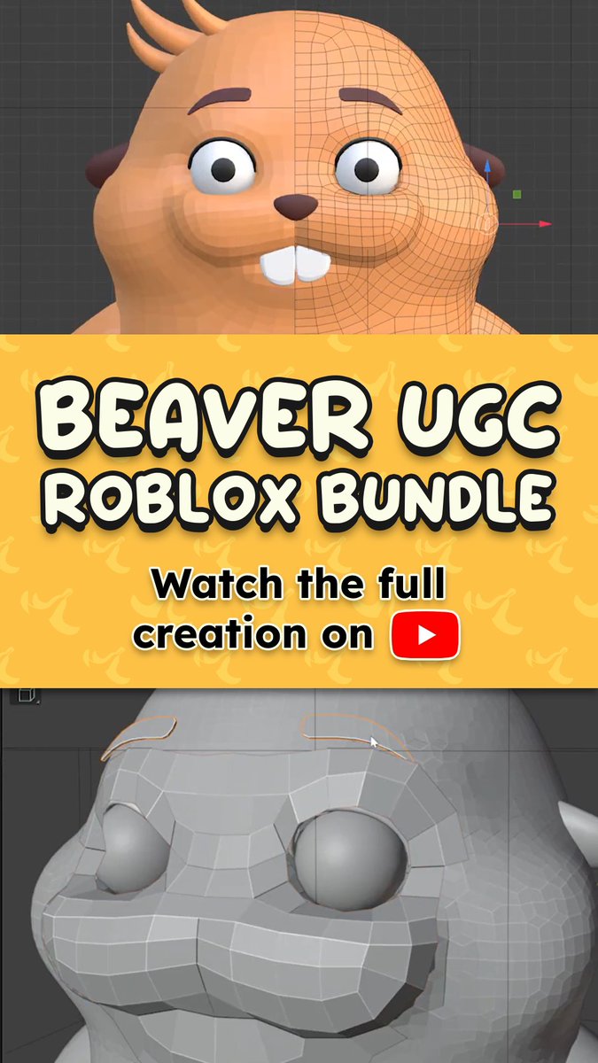 Watch to see what goes into creating a #RobloxUGC bundle? Watch our BTS of our new beaver character!

youtu.be/ZZBfryZwKEI