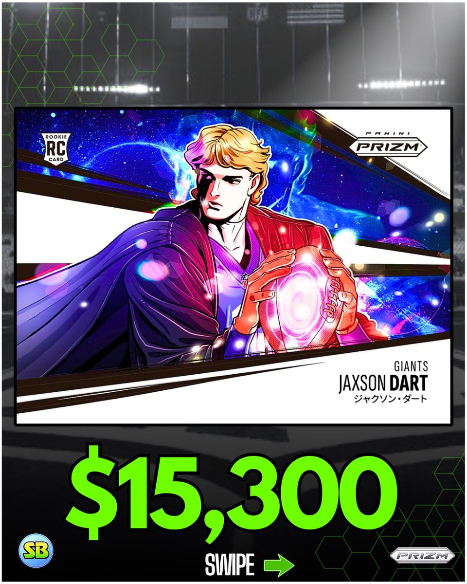 2025 Prizm Football Manga Cards are LUCRATIVE…
Ebay Comps:
• Joe Montana — $3,555
• Calvin Johnson — $3,700
See All Comps Here: instagram.com/p/DUmQwLvDvR1/…