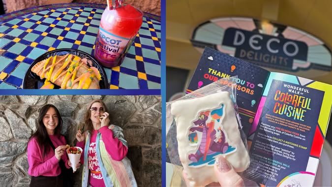Taste your way around the Wonderful Walk of Colorful Cuisine! 🧁🦐🍹 Sweet, savory, and totally Instagram-worthy festival eats await at EPCOT. Which one are you trying first? #EatTheArts #DisneyEats 

mousedining.com/blog/show-stop…