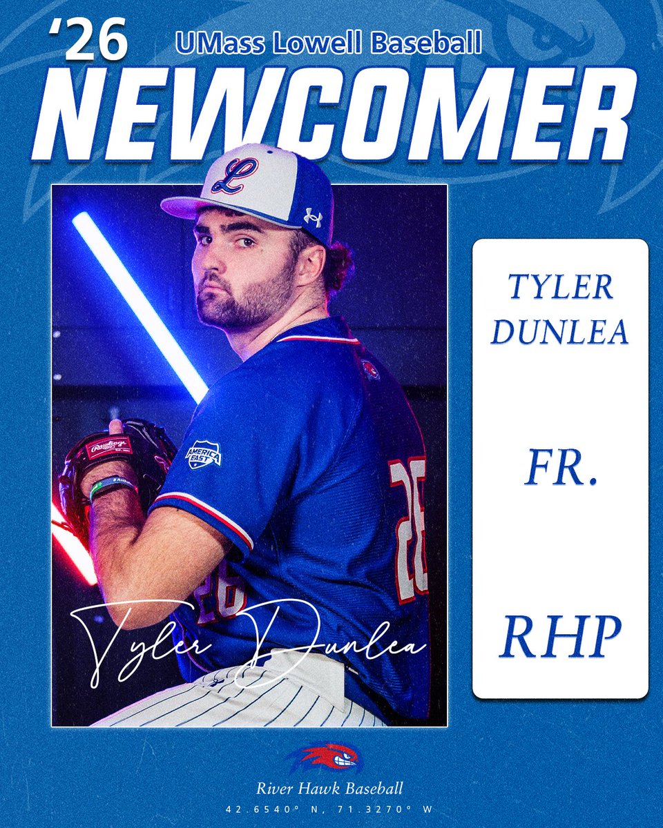 Dunlea joins UMass Lowell as a right-handed pitcher after serving as a senior captain at Attleboro High School, earning Sun Chronicle All-Star honors in both 2024 and 2025.

#UnitedInBlue | #MillCityMade