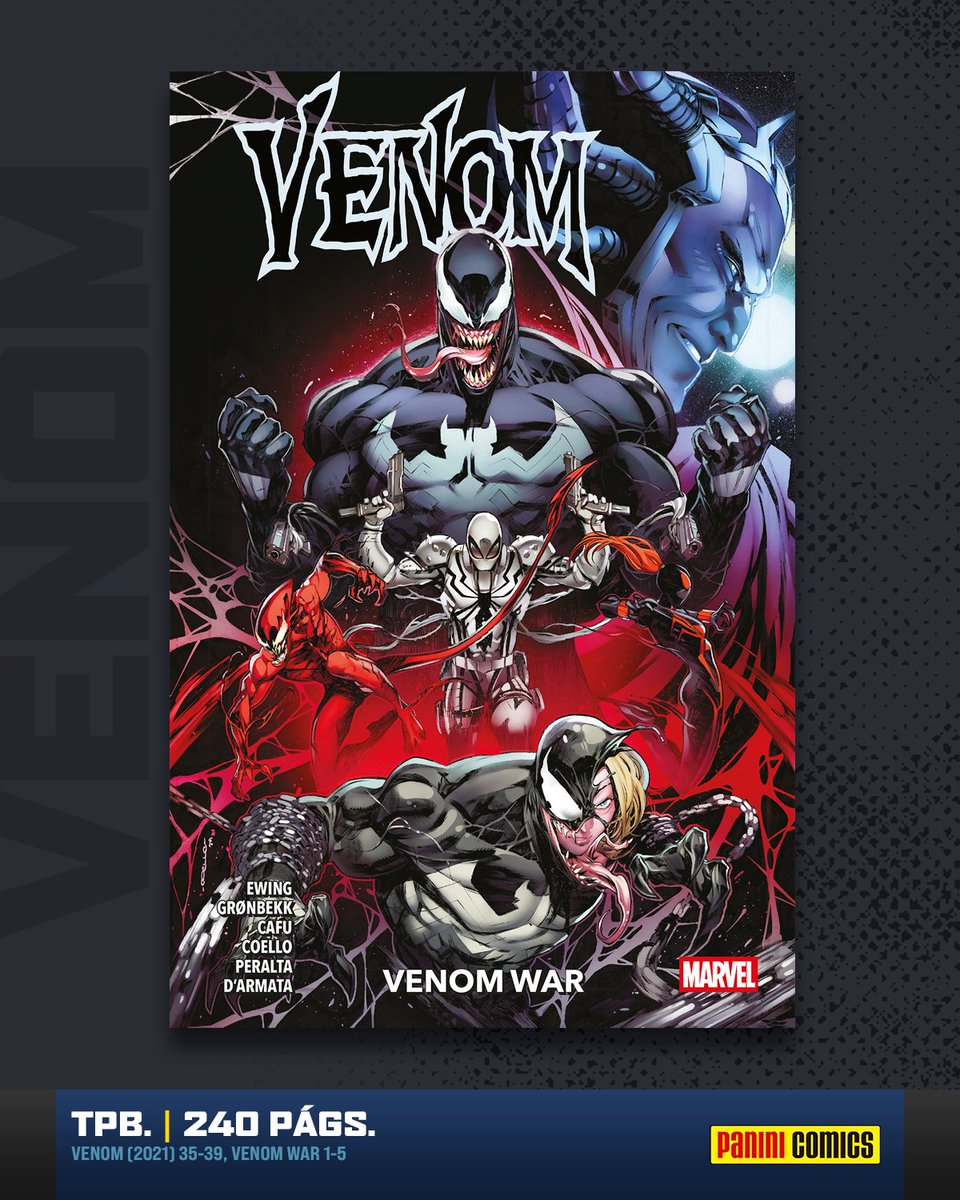 ¡Padre vs Hijo! Eddie y Dylan Brock enfrentados por el simbionte, el futuro de la Tierra en juego y múltiples Venoms eligiendo bando. Solo uno puede quedar. Pase lo que pase… Venom no volverá a ser el mismo.
