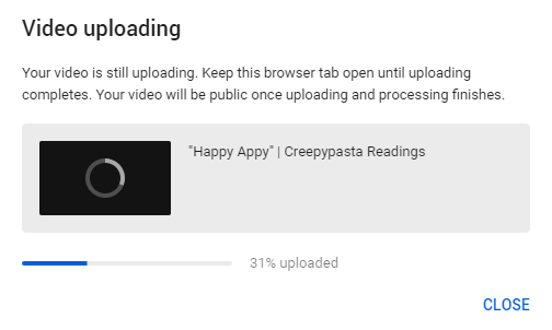 All the way back from November, 2019, when I first uploaded the Happy Appy narration, when YouTube Studio was still Creator Studio.
