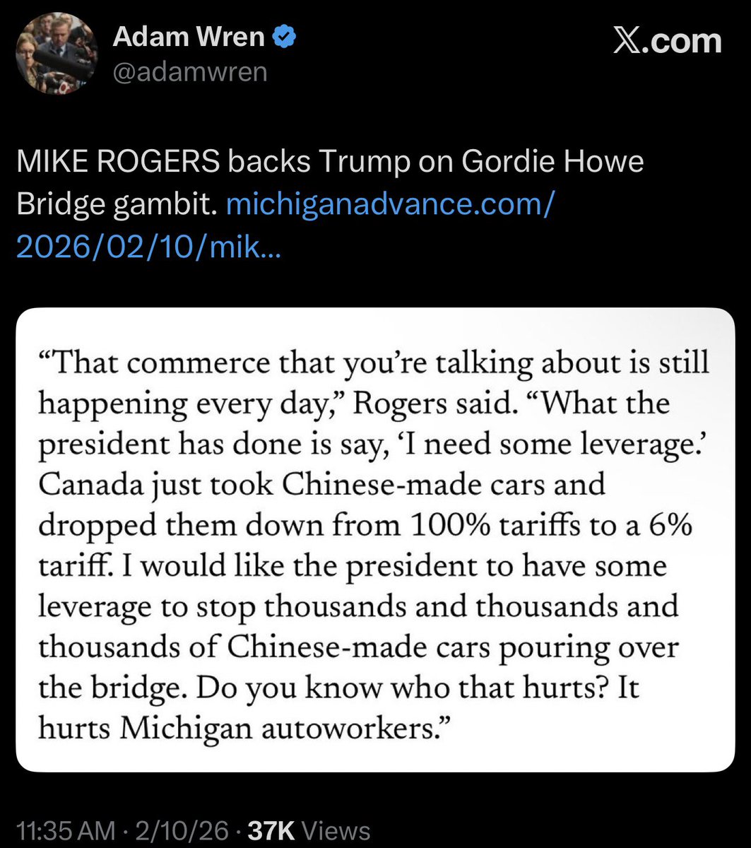 RonFilipkowski's tweet image. It has nothing to do with any of this and Rogers knows it. But he would rather sell out his state than stand up to Trump. This is Trump protecting a billionaire losing the monopoly he’s enjoyed for many years. Coward Rogers should lose the senate race just on this alone.