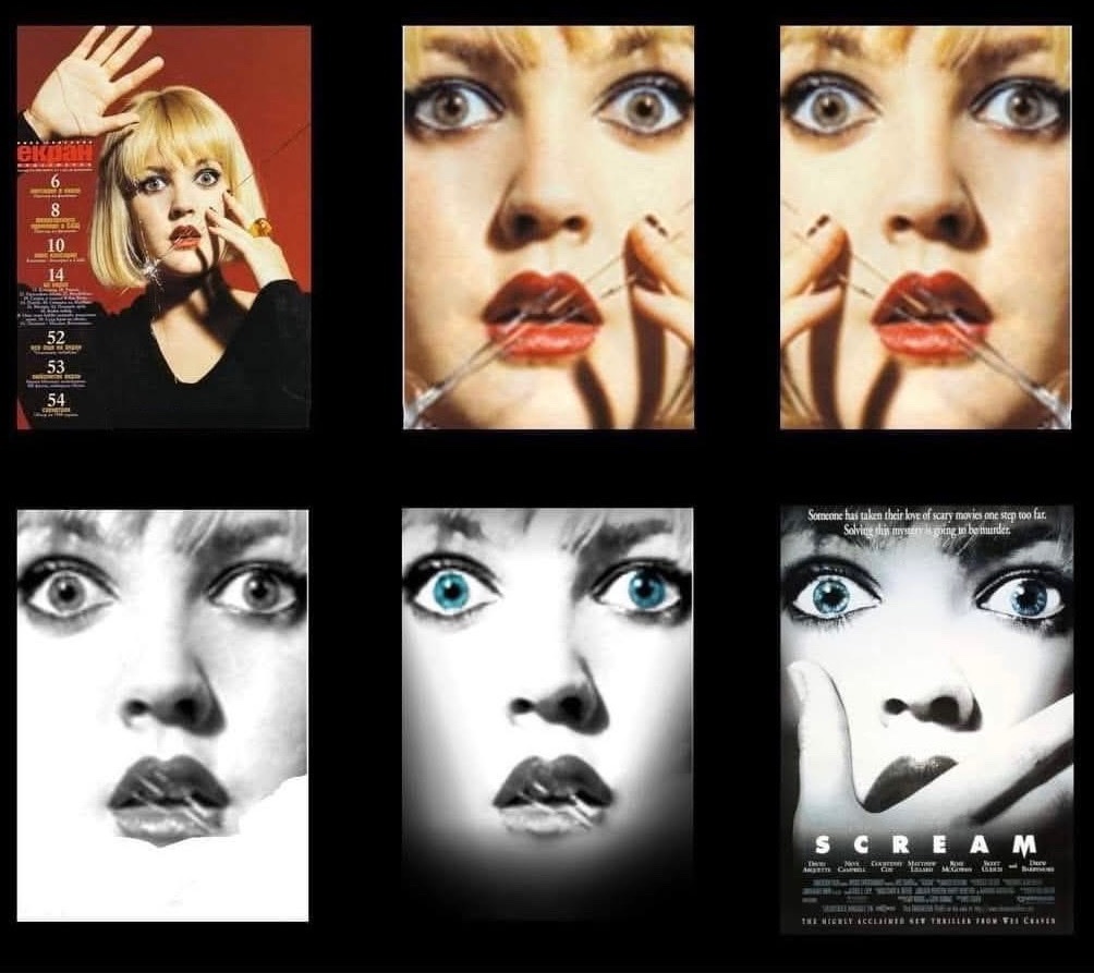 VHSDVDBLURAY4K's tweet image. Evolution Of The Original #Scream Poster