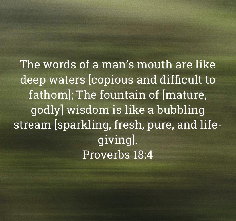 AfroLifeMin's tweet photo. Words can be deep waters or a life-giving stream.
Choose wisdom.

Proverbs 18:4

#AfroLifeMinistry https://t.co/bg320Y5IxJ