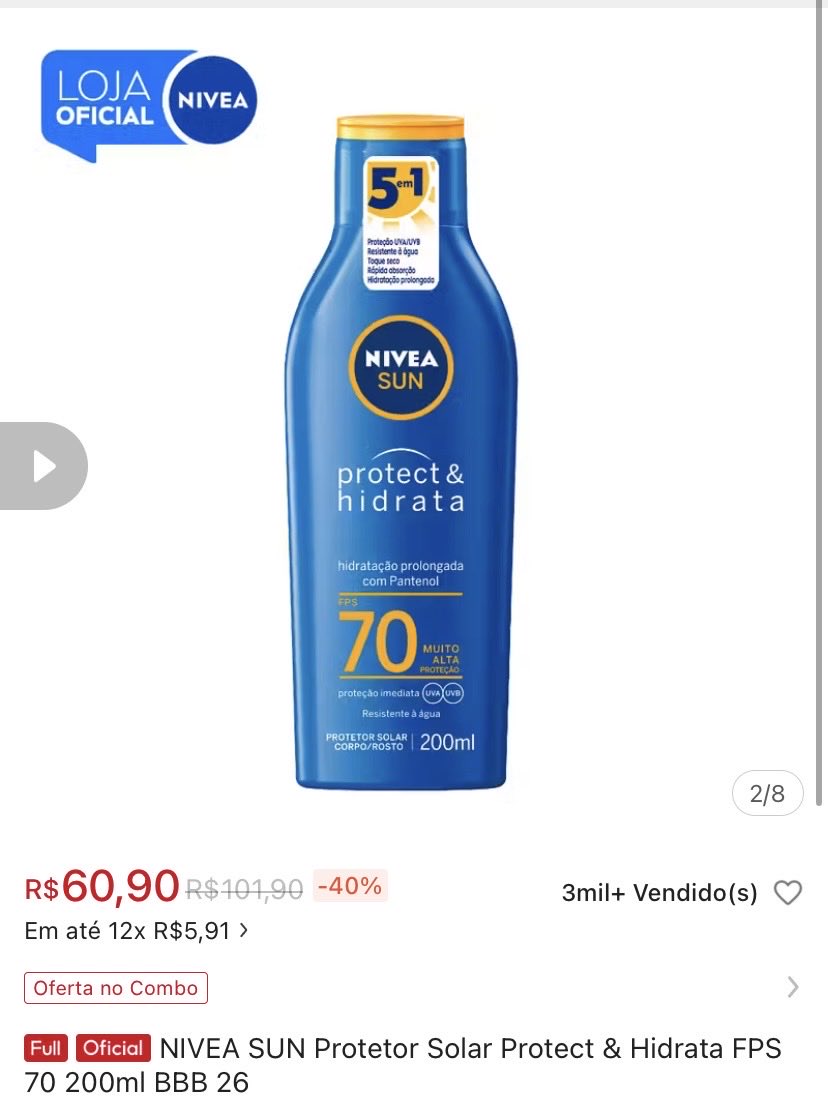 Que que isso Brasil!! Corre pra aproveitar que a oferta é limitada!! 

🔗 s.shopee.com.br/60M33YsGYU

#LaCasaDeLosFamososCol3 #nivea #เลือกตั้ง69 #singlesinferno5 #Shopee