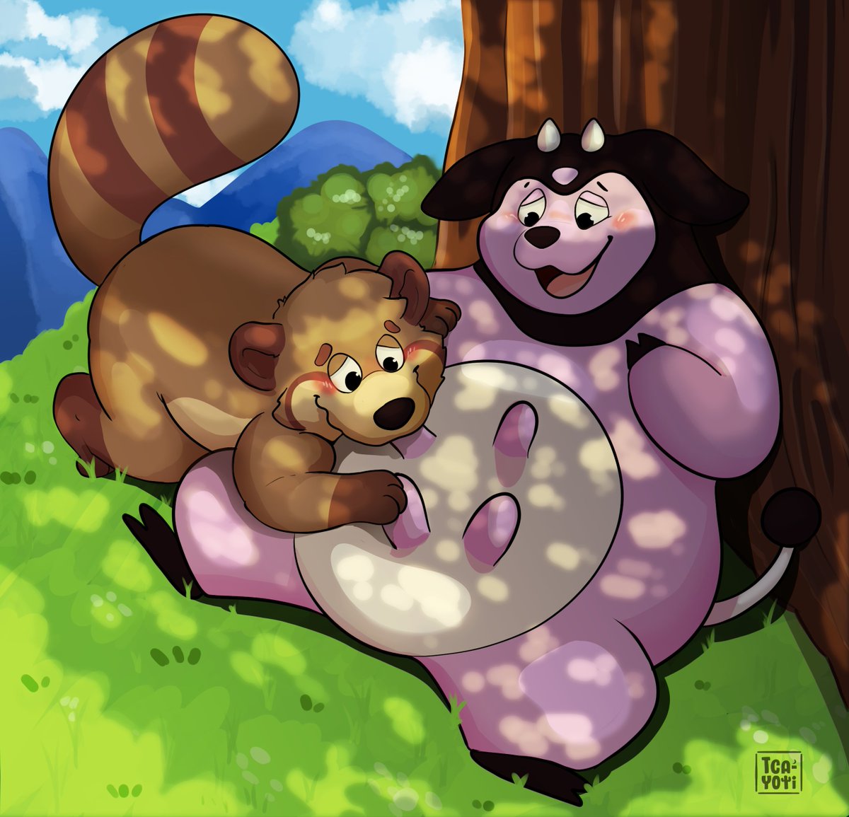 Seems like a nice day to chill and stroll with Miltank :3

Comm for <a href="/RemyHowlett23/">Remy Howlett 🐻🍃</a>