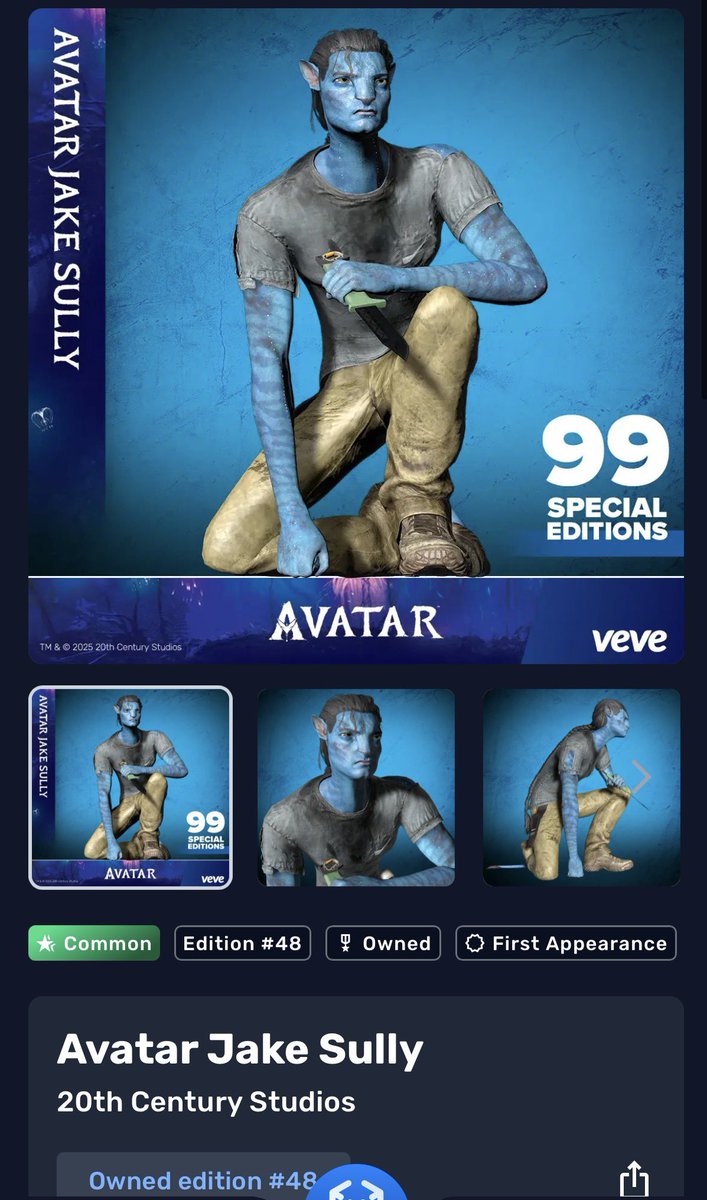 ADDICTIVE_CB's tweet image. Still available, Not listed 
Offers are welcome 
Mint #48 floor 288 gems! 
Reposts would be appreciated 🙏

#veve #vevefam #avatar