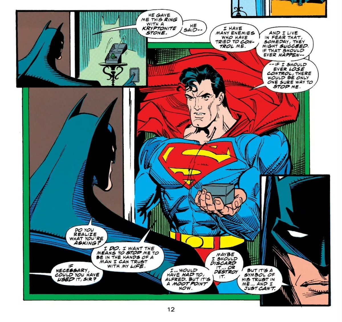 ＃SuperBat Clark handed the kryptonite ring, which could killing him, to Bruce, who absolutely did not want to kill anyone.