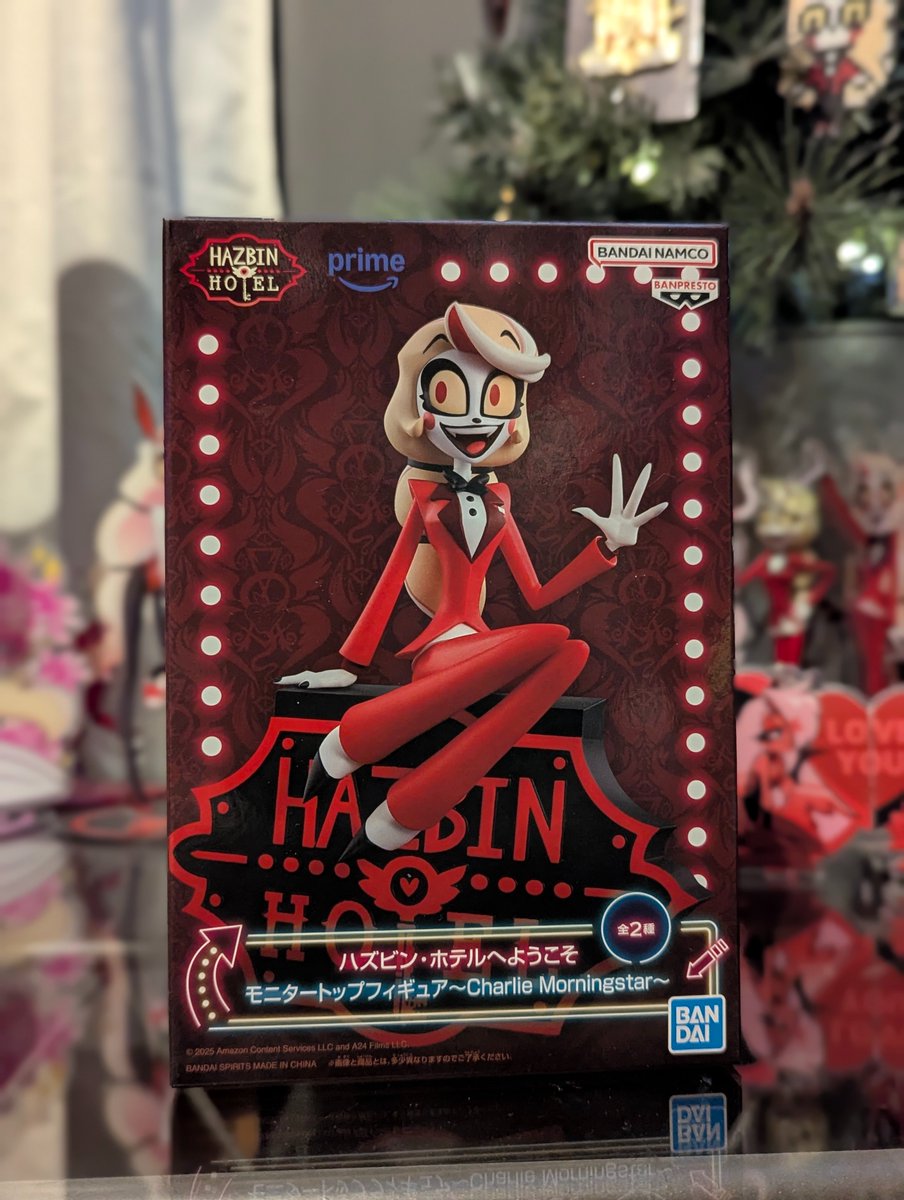 Oh my goodness, she's finally here, and she's gorgeous! This is probably the best #CharlieMorningstar figure to date! ❤️🥰

#HazbinHotel  #BANPRESTO #HazbinHotelCharlie