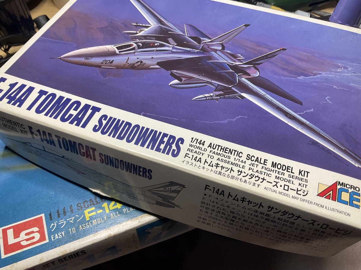 佐藤作 仮組六番手 マイクロエース1/144 F-14 LSから引き継いだキット、 バリ