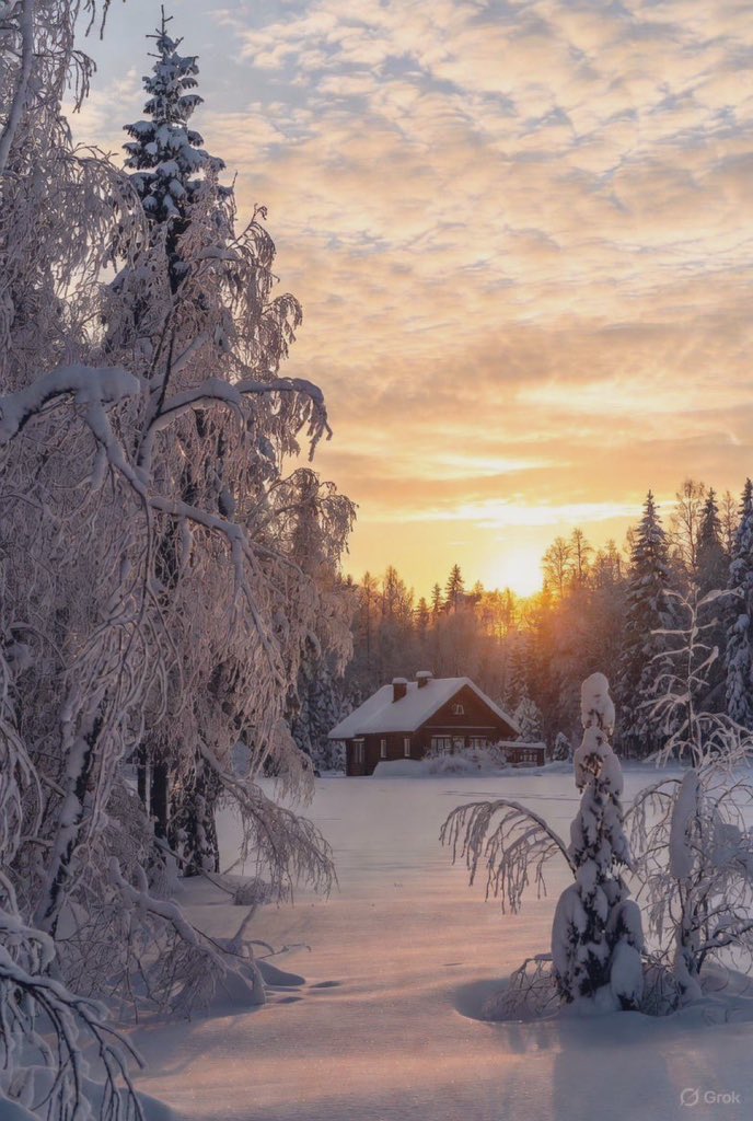 purenature_1's tweet image. Snowy sunset beauty ❄️☀️ #winter