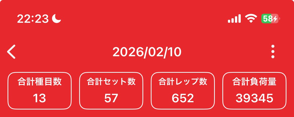 昨日の疲れは思ったより少ない。

それにしても...57セット...

ということでパーソナルへGO