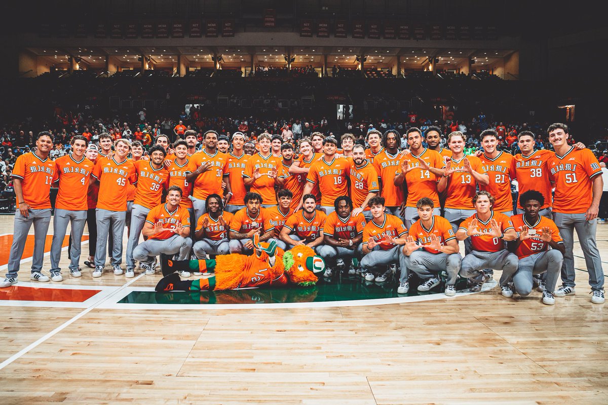 Always down to support our guys over at the Watsco Center! 🤝

Thanks for having us out, <a href="/CanesHoops/">Canes Men’s Basketball</a> 🙌