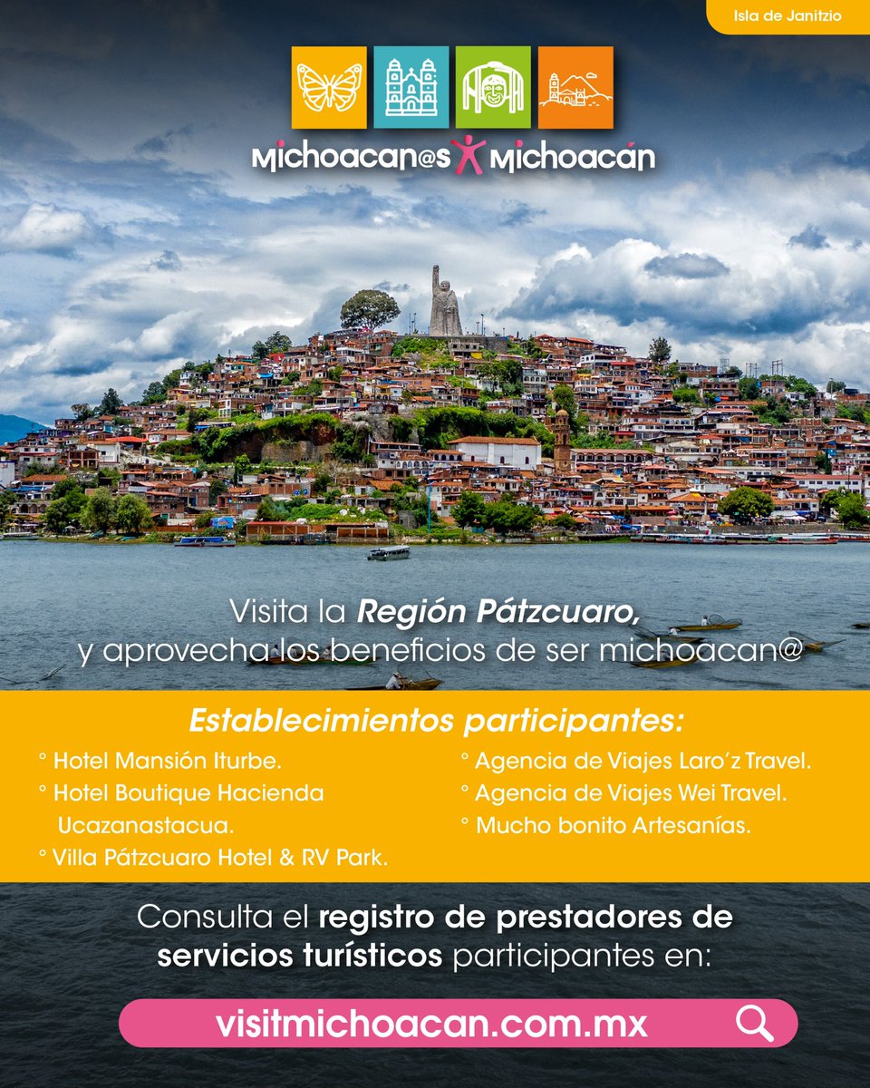 MichPorMich's tweet photo. Cuando eliges Michoacán, ganas tú. 🙌
Checa los establecimientos con descuento en
👉🏼 https://t.co/U1IUkqfOTj

#MichoacanosPorMichoacán https://t.co/tu3v9nYhB4