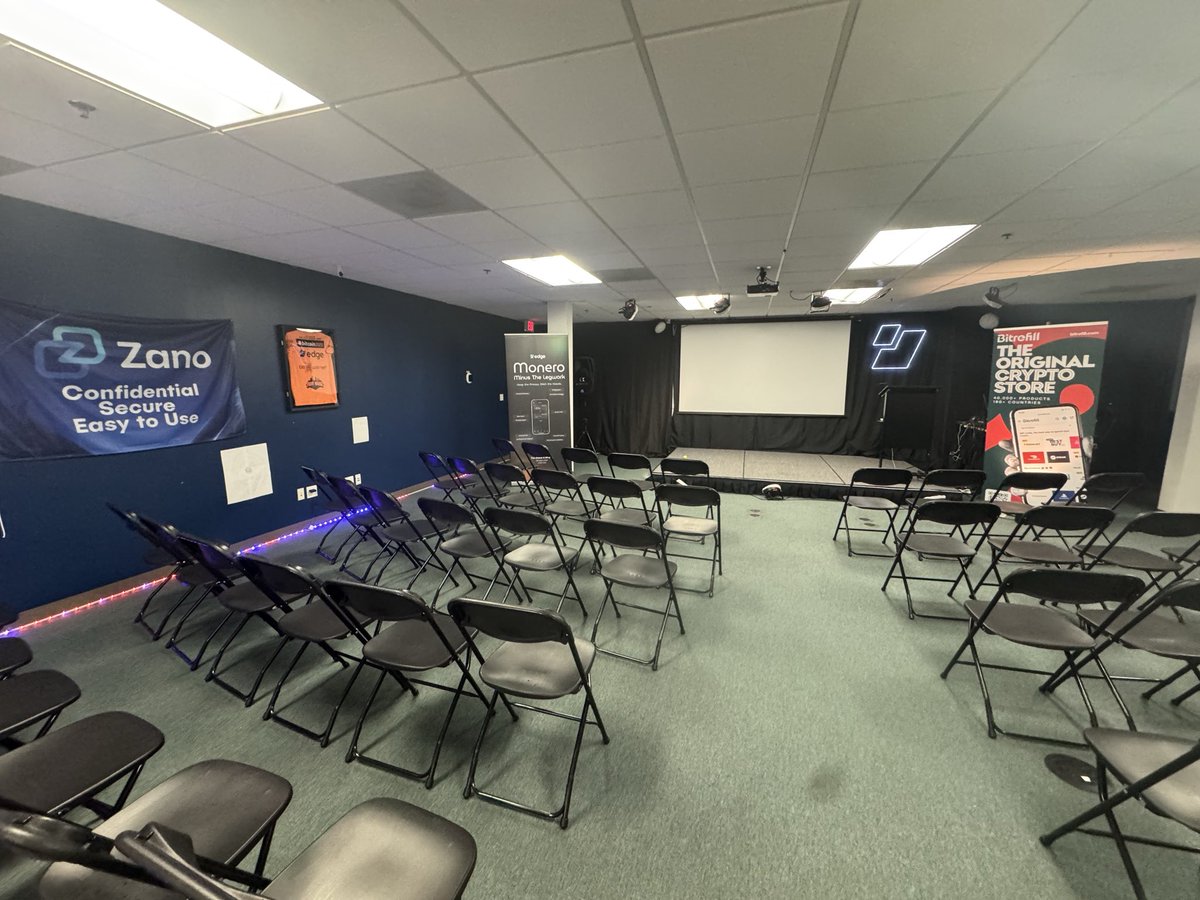 Setup and ready to rock for the meetup tonight.