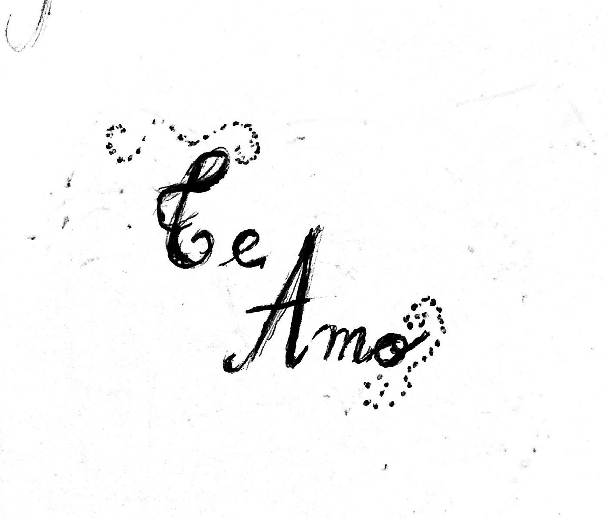 lapicera sobre papel
escaneado
te amo