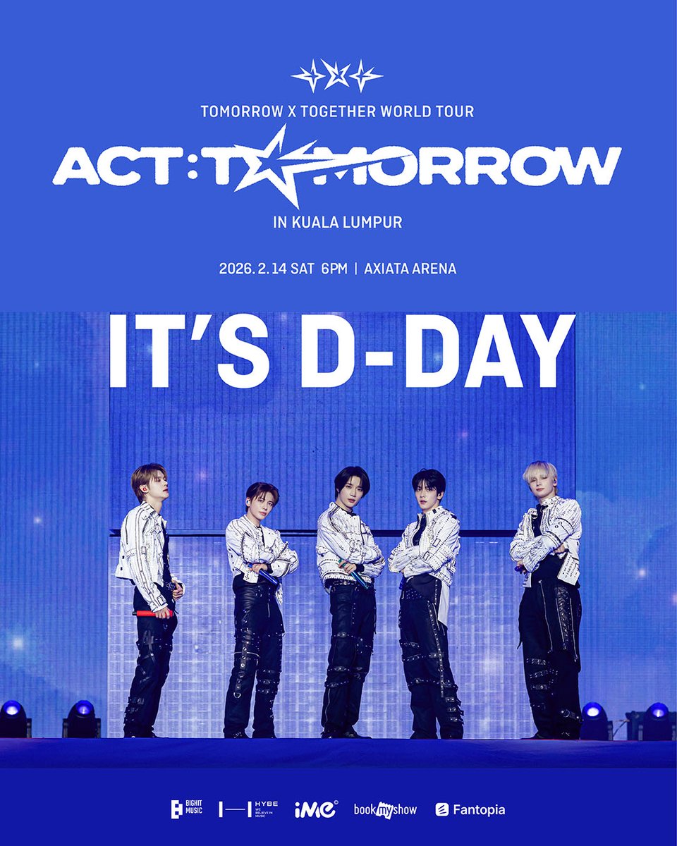 𝗧𝗢𝗠𝗢𝗥𝗥𝗢𝗪 𝗫 𝗧𝗢𝗚𝗘𝗧𝗛𝗘𝗥 𝗪𝗢𝗥𝗟𝗗 𝗧𝗢𝗨𝗥 <𝗔𝗖𝗧 : 𝗧𝗢𝗠𝗢𝗥𝗥𝗢𝗪> 𝗜𝗡 𝗞𝗨𝗔𝗟𝗔 𝗟𝗨𝗠𝗣𝗨𝗥

D-DAY has arrived! 🩵🇲🇾

Together with MOA, we’ll create an unforgettable experience! Remember to check the CONCERT AGENDA &amp; GUIDE on our page to ensure smooth entry