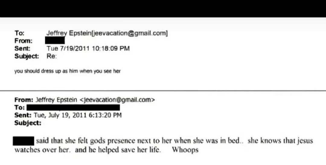 In this email,  a child said she felt the presence of Jesus next her. The vile  POS dressed up as Jesus and raped. It's killing me that I don't know what to do about this 😢😥