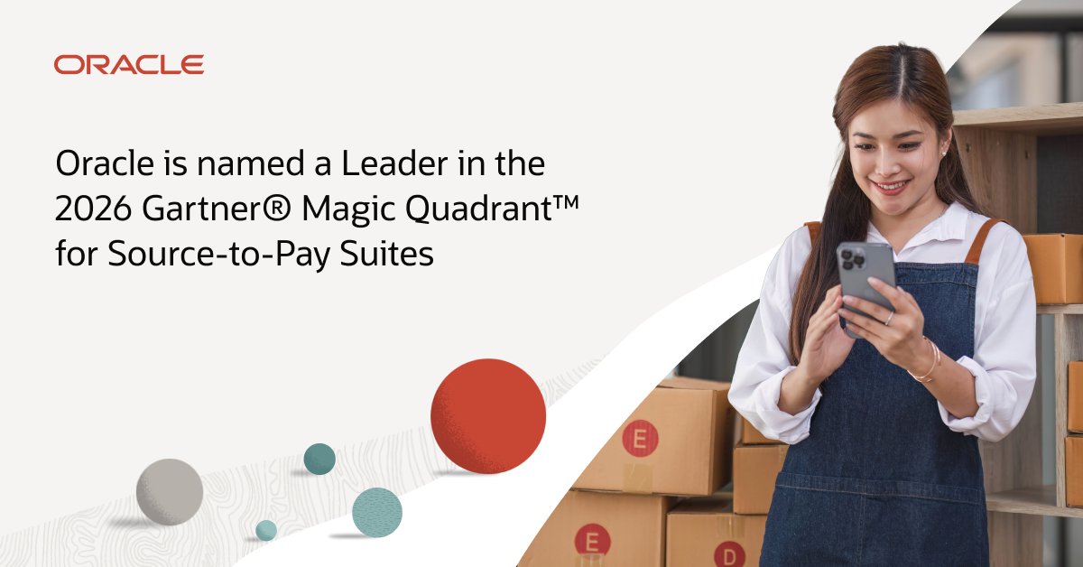 The future of procurement is AI-driven. With embedded AI agents, Oracle is helping organizations accelerate procurement and drive measurable impact. Learn why Oracle is recognized as a Leader: social.ora.cl/6013hOo37