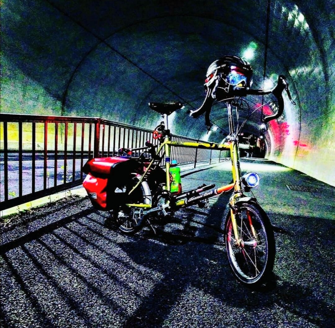 クロモリフルサイズフレーム 16インチホイール バーエンドシフター