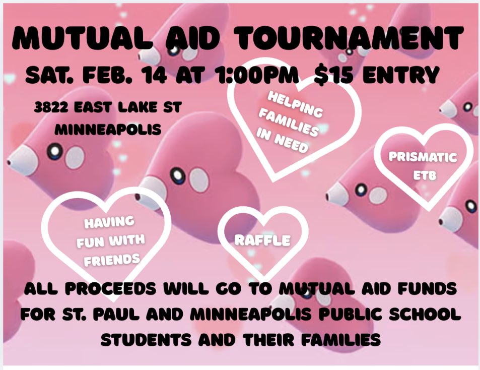 sj_subler's tweet image. @enjoifriend some friend and I here in MN are hosting a Pokemon tournament to support families affected by ICE! Any chance we could connect for any support and help spreading the word?